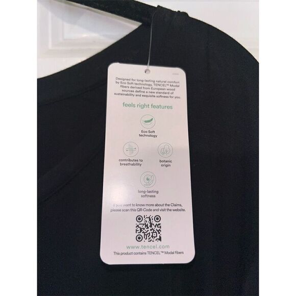 Lands' End Women's Plus 3X Black Tee Shirt Dress Short Sleeve Round Neck - Picture 5 of 8